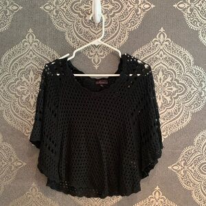 S Black Takeout tank Crochet Top